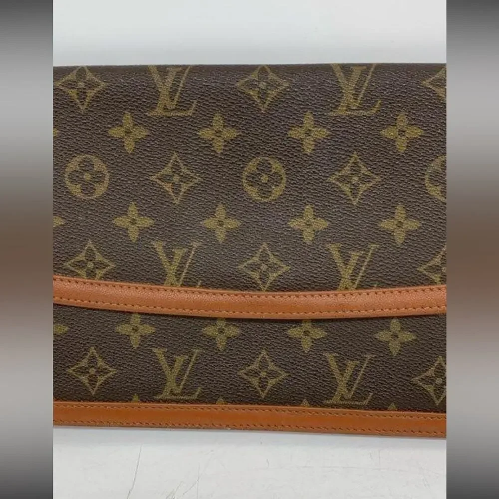 Louis Vuitton Brown Monogram Envelope Clutch Pochette Dame